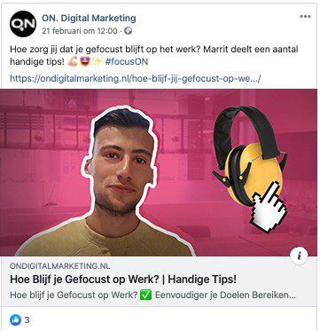 Social media tip tweede voorbeeld