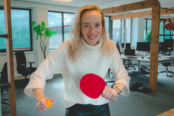 Pingpongen op kantoor
